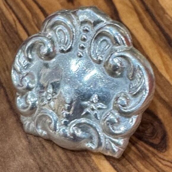 Vintage Retro Oversized Sterling Silver Boho Ring 5.5 - Picture 3 of 8